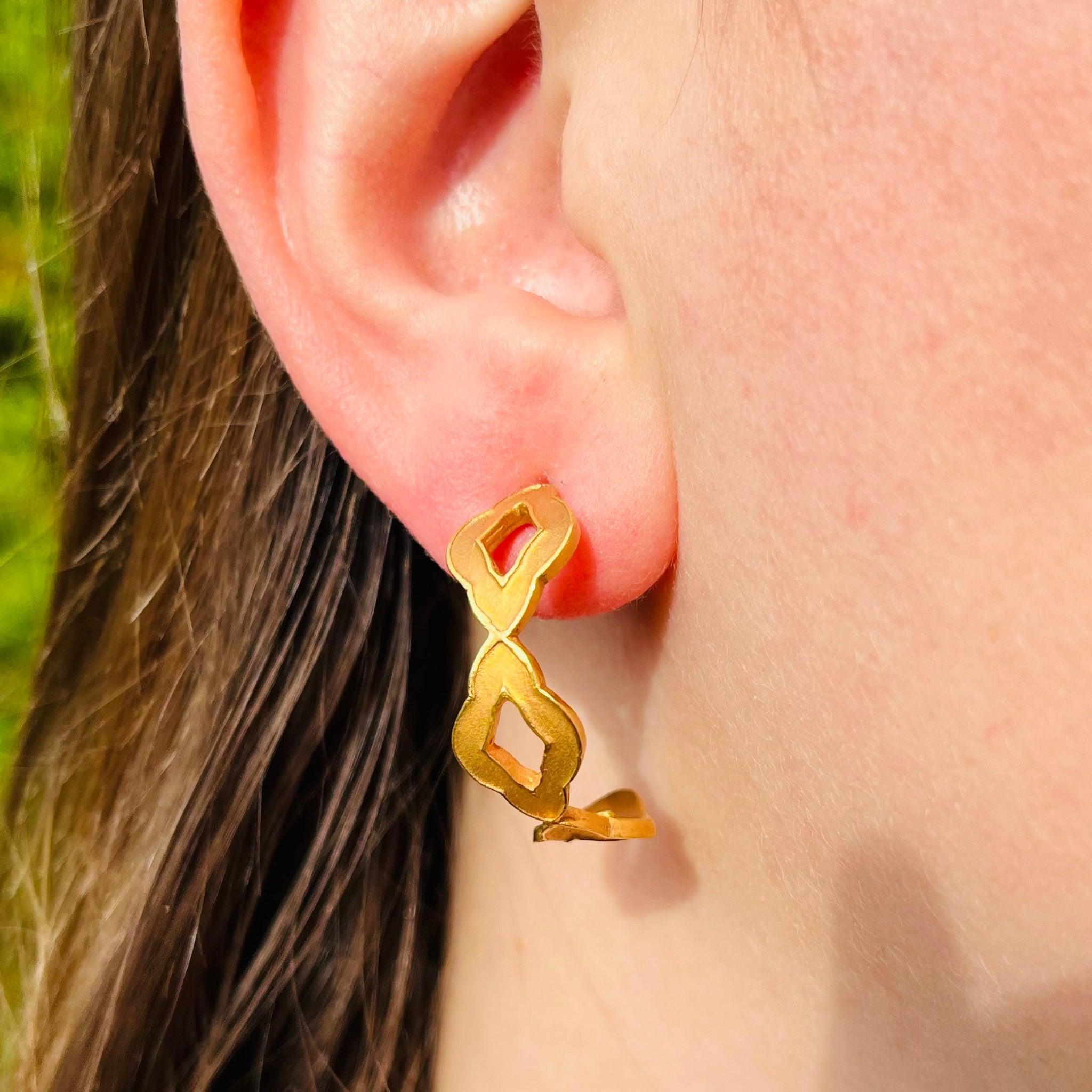 Arcade Twist Silver and Gold-Plate Earrings